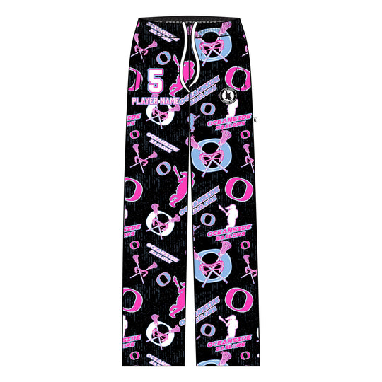 Youth & Adult Oceanside Lacrosse Lounge Pant Black/Pink