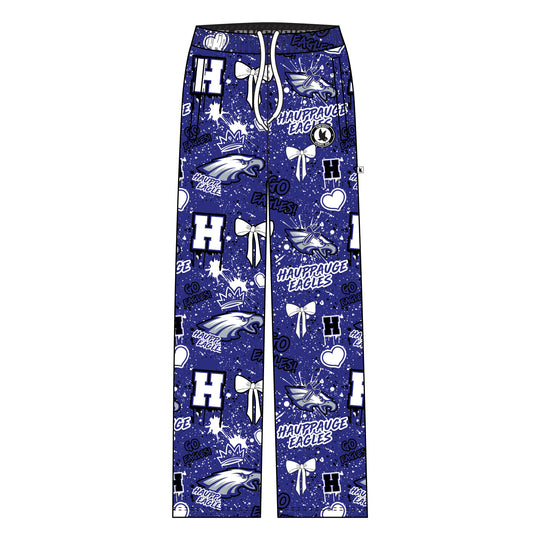 Youth & Adult Hauppauge Eagles Splatter Bow Lounge Pant