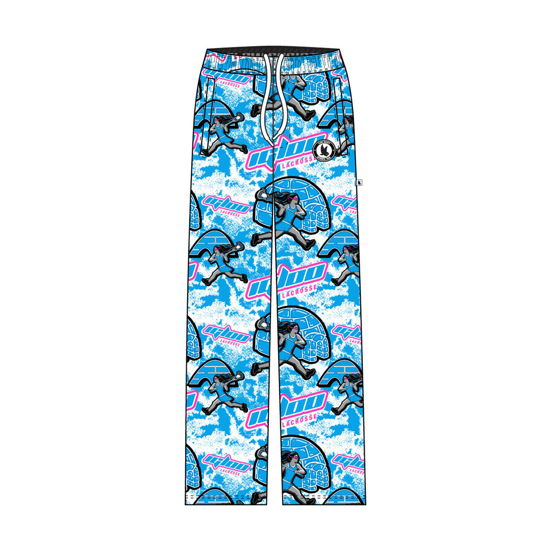Youth & Adult Igloo Lacrosse Blue & Pink Lounge Pant