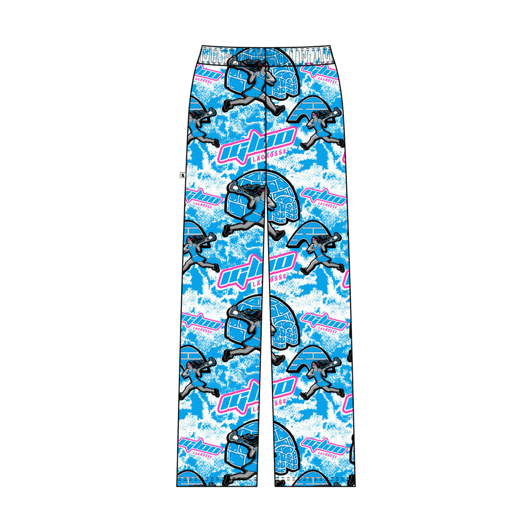 Youth & Adult Igloo Lacrosse Blue & Pink Lounge Pant