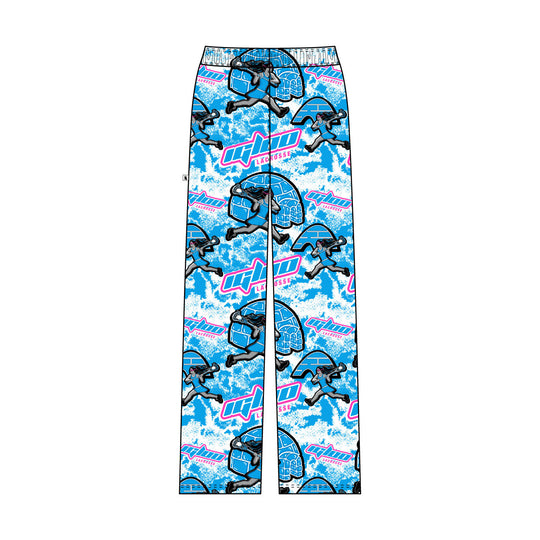 Youth & Adult Igloo Lacrosse Blue & Pink Lounge Pant