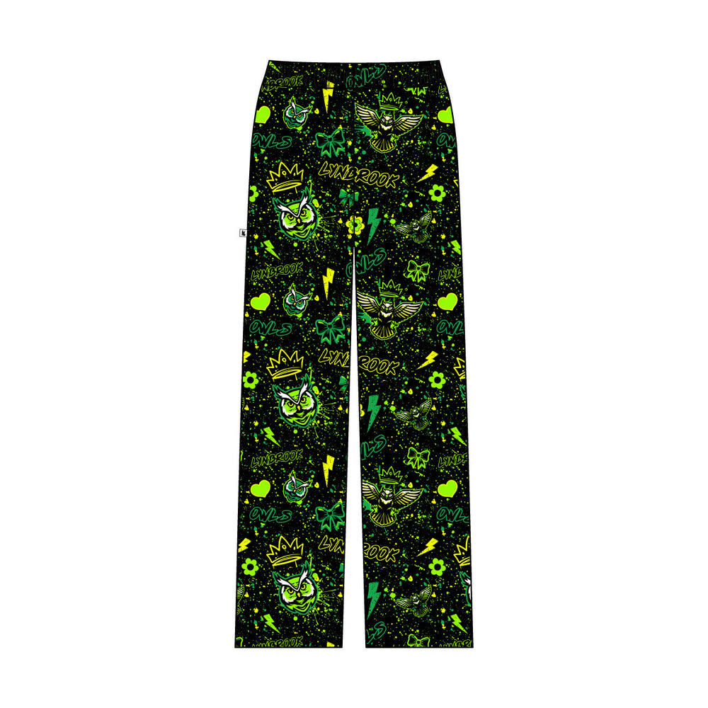 Youth & Adult Lynbrook Owls Splatter Heart Lounge Pant