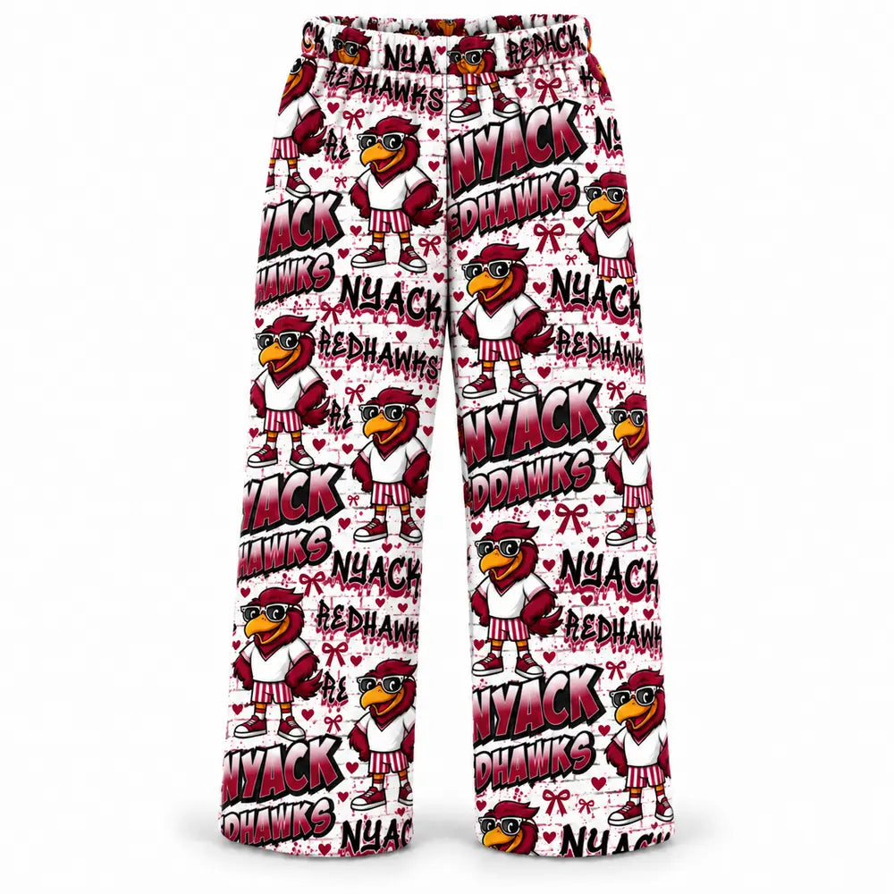 Girls & Womens Nyack Redhawks Fuzzy Lounge Pant - 2 colors