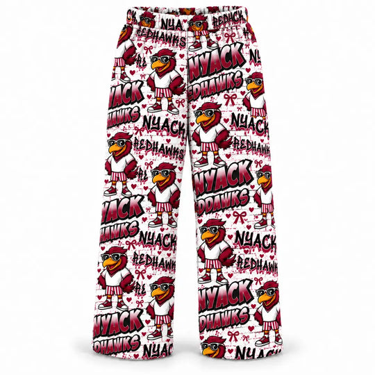 Girls & Womens Nyack Redhawks Fuzzy Lounge Pant - 2 colors