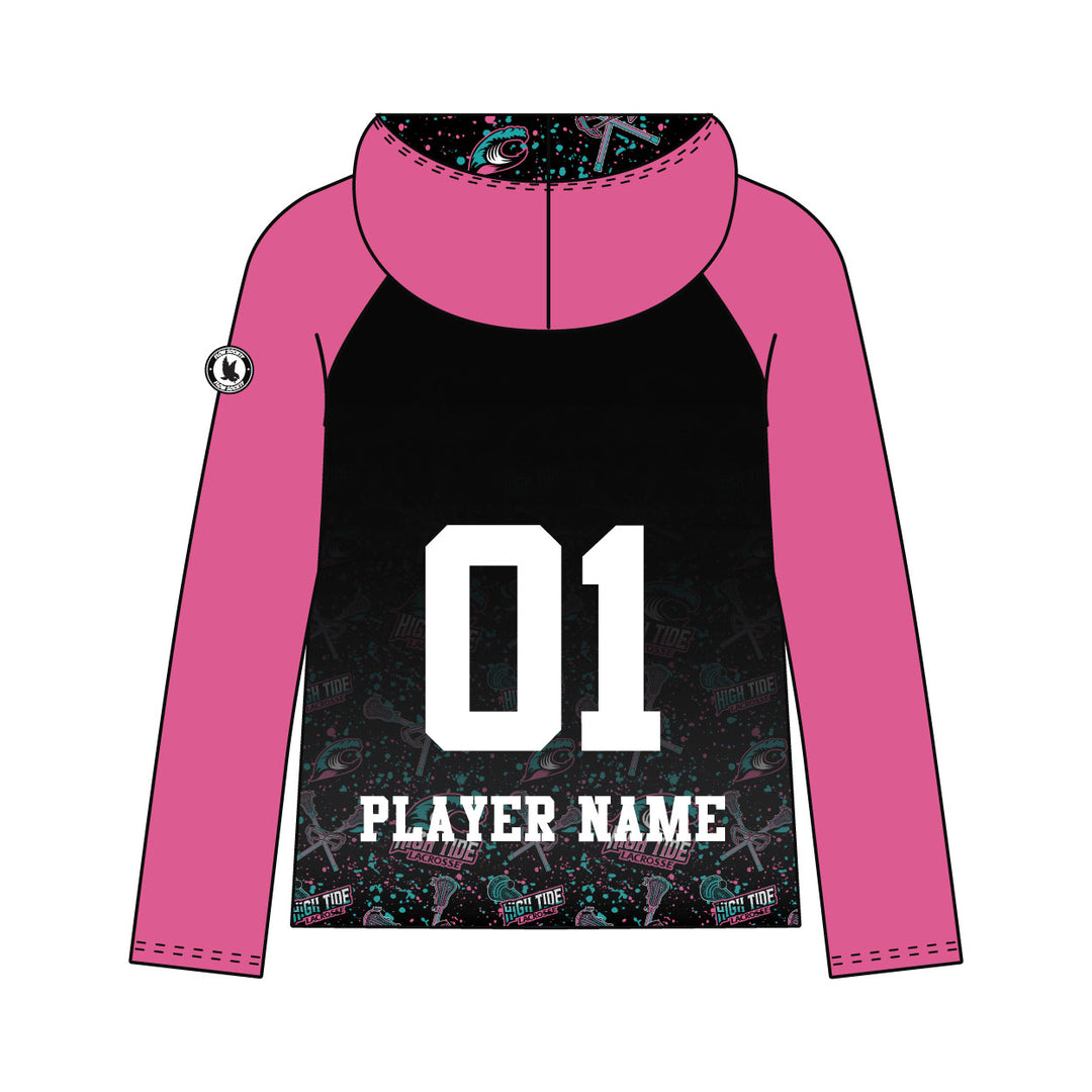 Youth & Adult High Tide Lacrosse Splatter Pink Hoodie