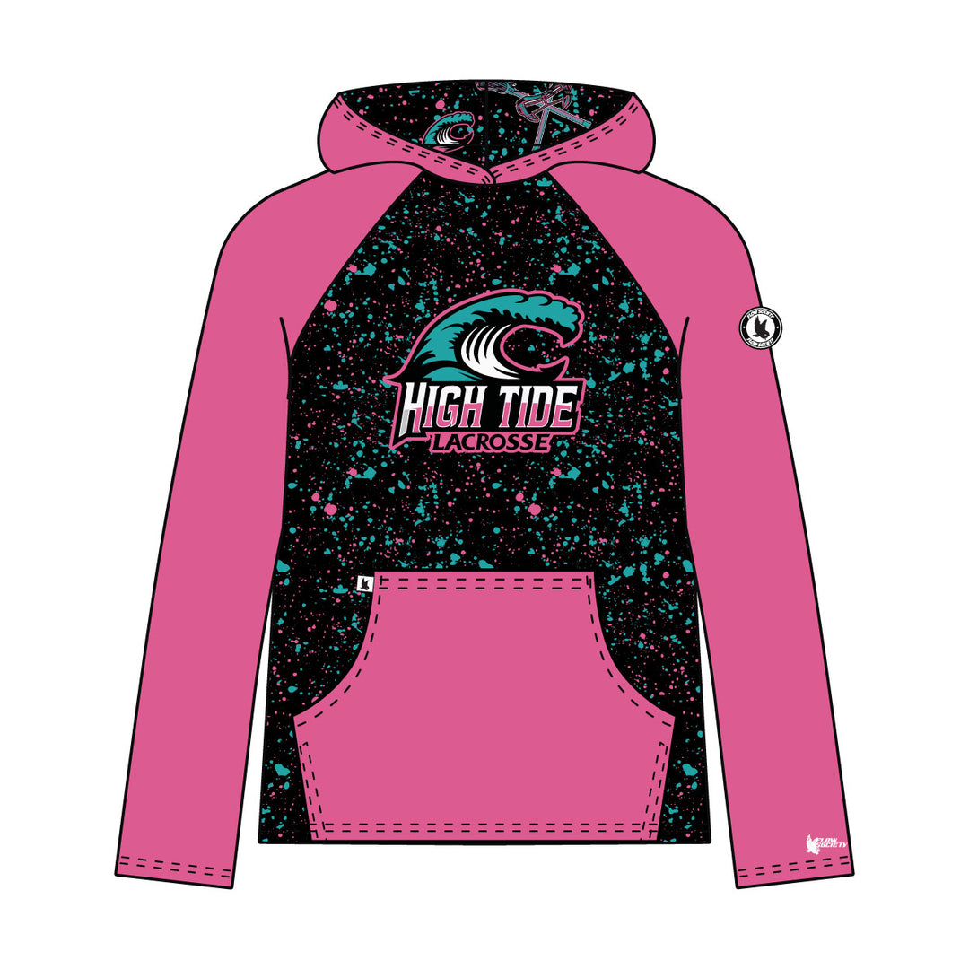 Youth & Adult High Tide Lacrosse Splatter Pink Hoodie