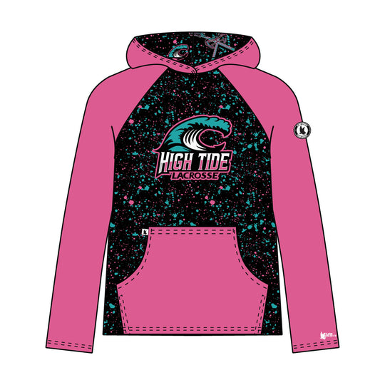 Youth & Adult High Tide Lacrosse Splatter Pink Hoodie