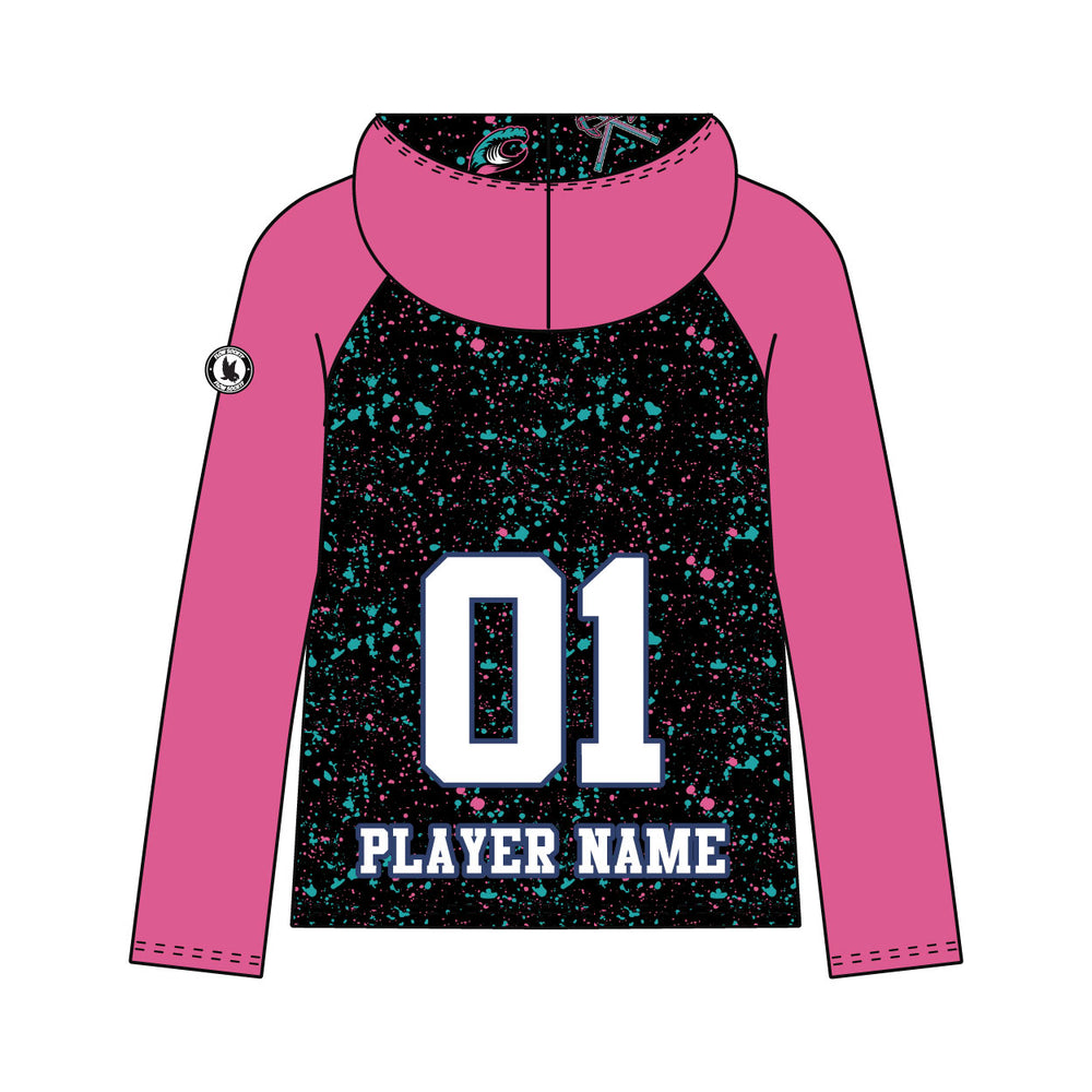 Youth & Adult High Tide Lacrosse Splatter Pink Hoodie