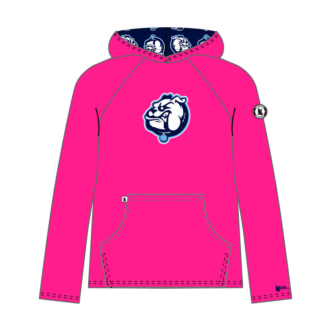 Youth & Adult Mendham Bulldogs Logo Pink Hoodie