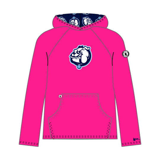 Youth & Adult Mendham Bulldogs Logo Pink Hoodie