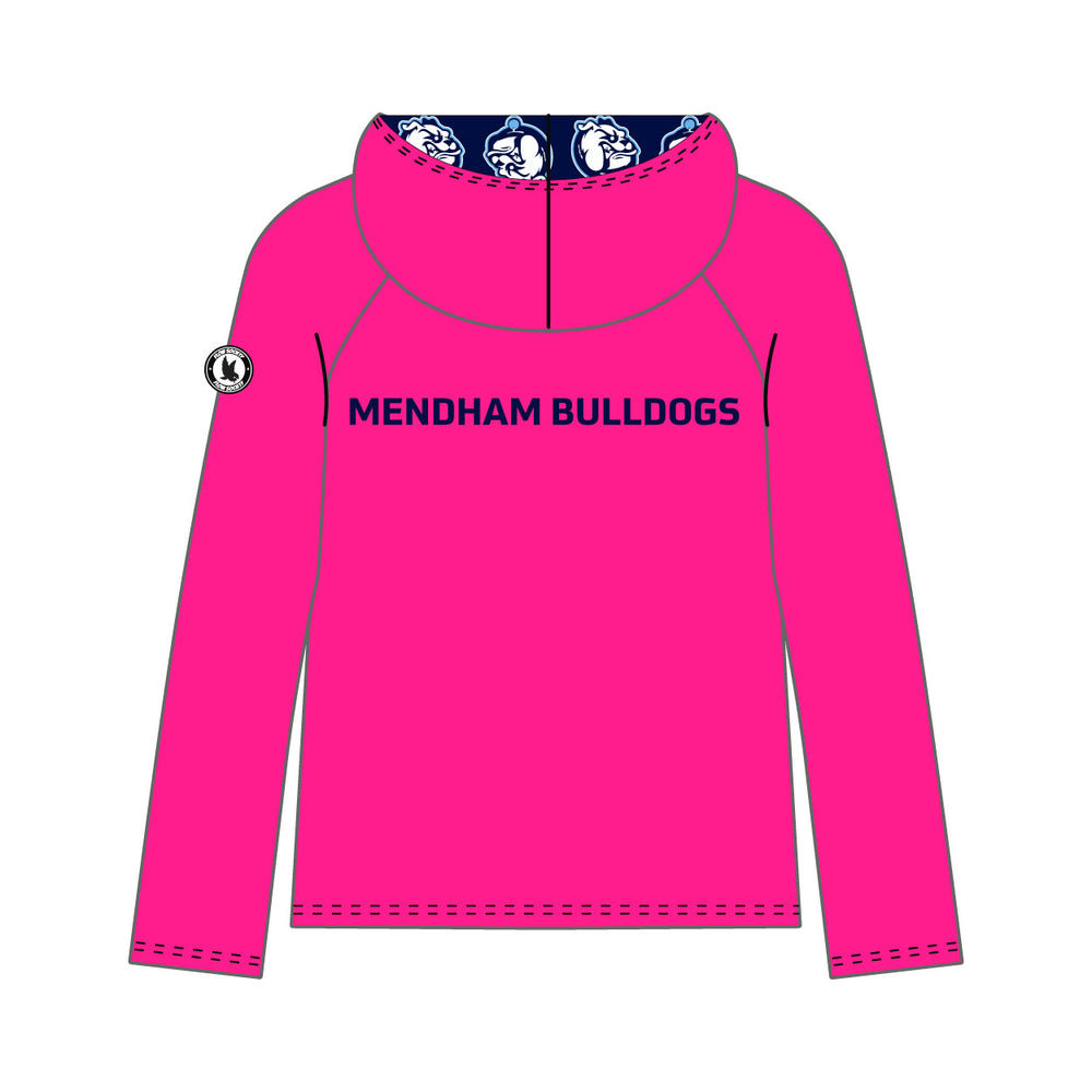 Youth & Adult Mendham Bulldogs Logo Pink Hoodie