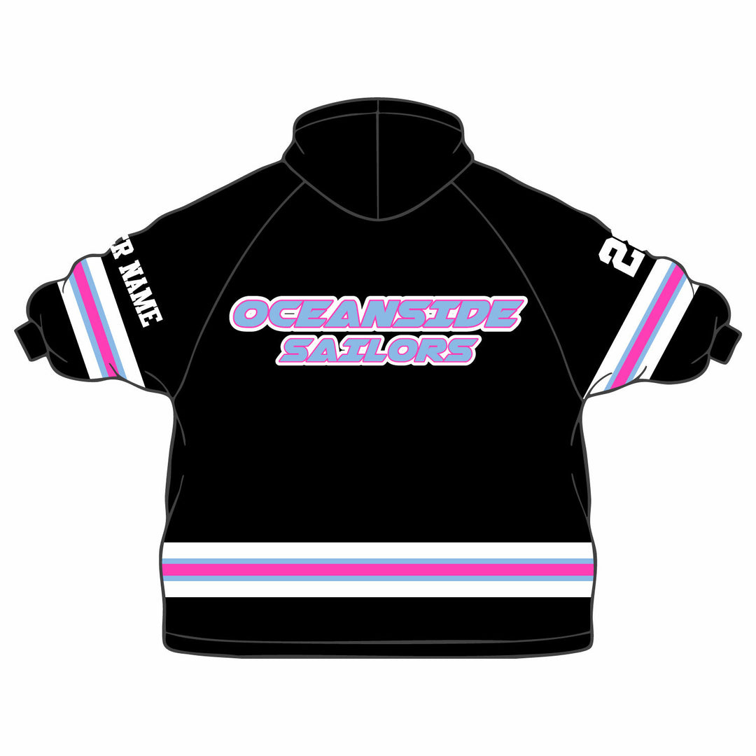 Girls & Womens Oceanside Sailors Lacrosse Wearable Blanket Hoodie - 2 colors!