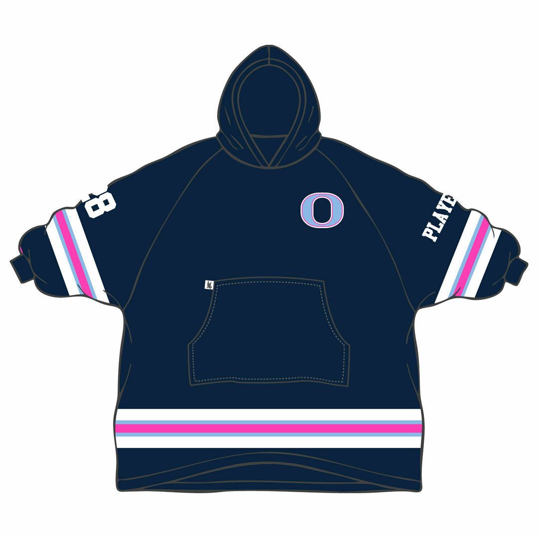 Girls & Womens Oceanside Sailors Lacrosse Wearable Blanket Hoodie - 2 colors!