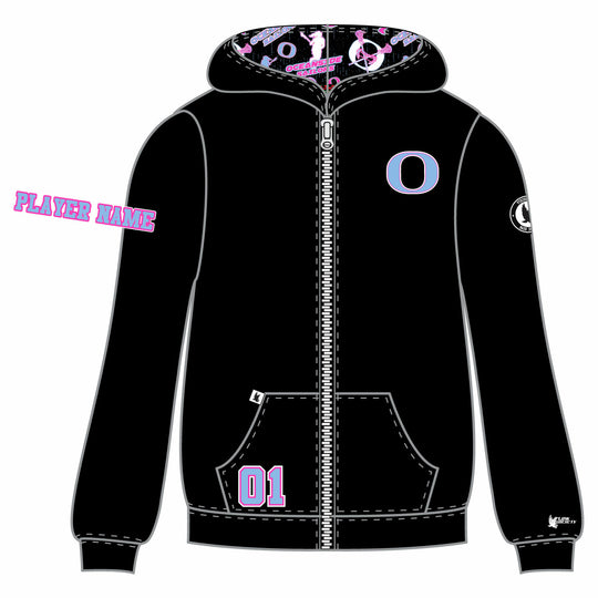 Girls & Womens Oceanside Sailors Lacrosse Zipper Hoodie - 3 colors!