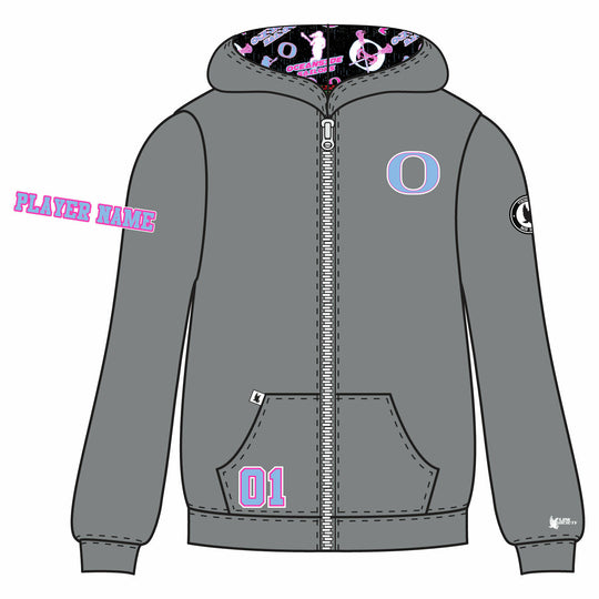 Girls & Womens Oceanside Sailors Lacrosse Zipper Hoodie - 3 colors!