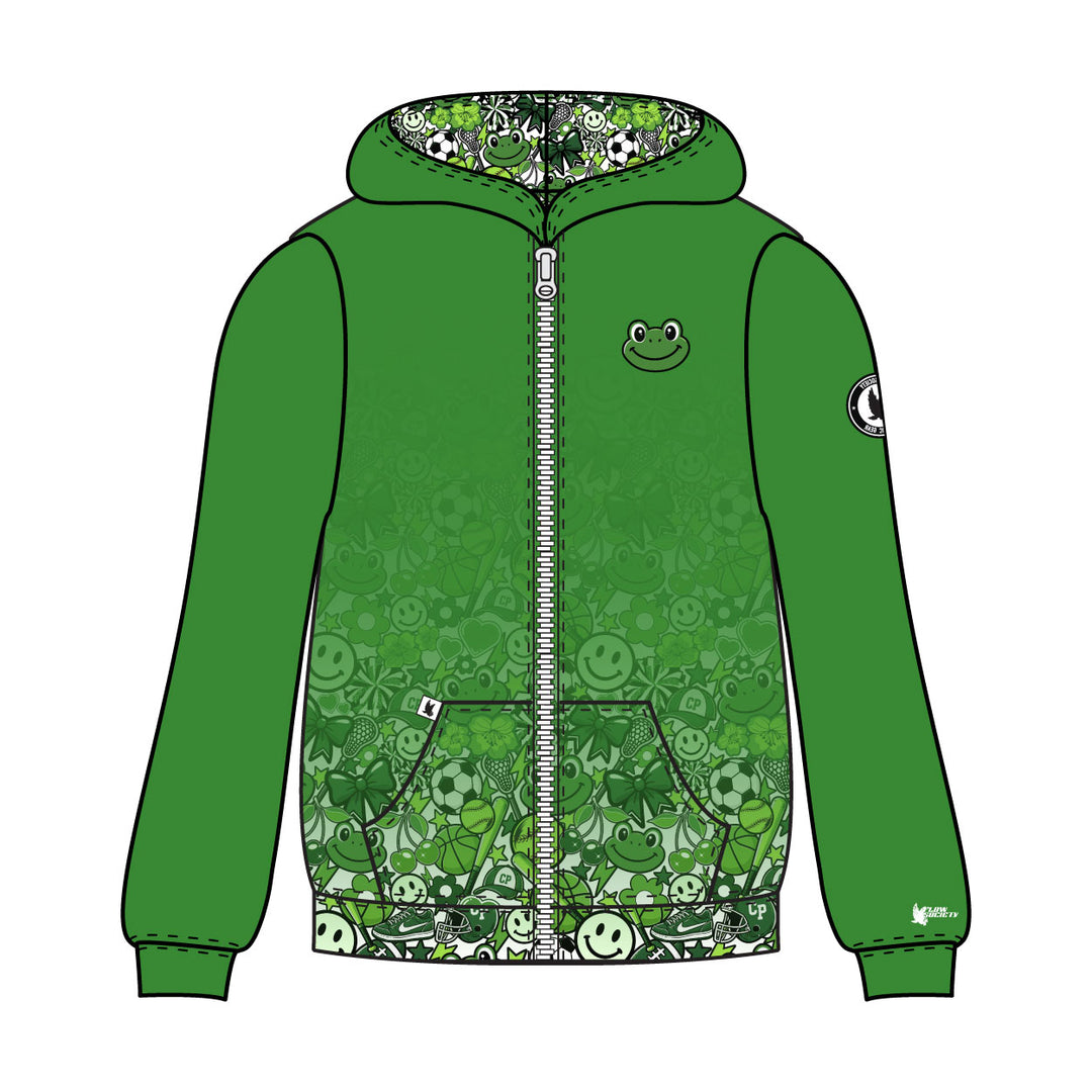 Girls & Womens Carle Place Logo Zipper Hoodie