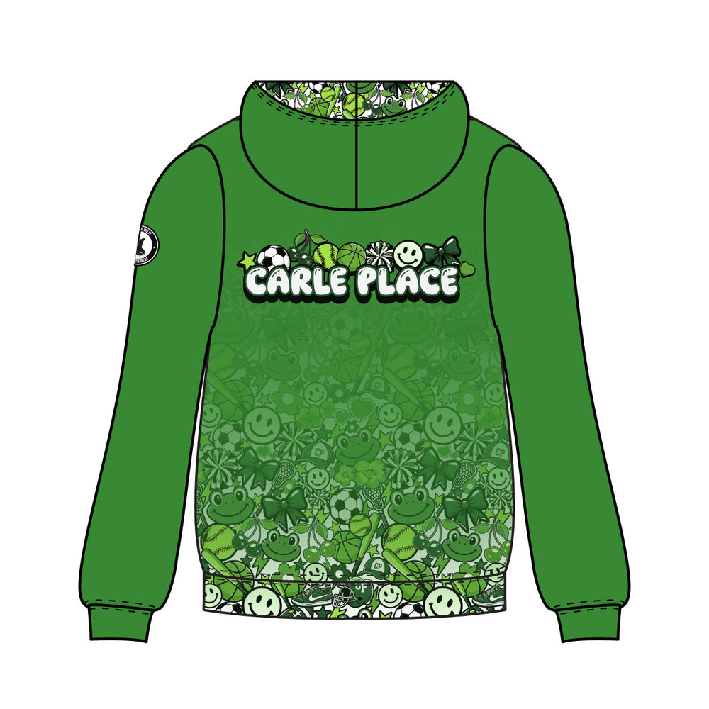 Girls & Womens Carle Place Logo Zipper Hoodie