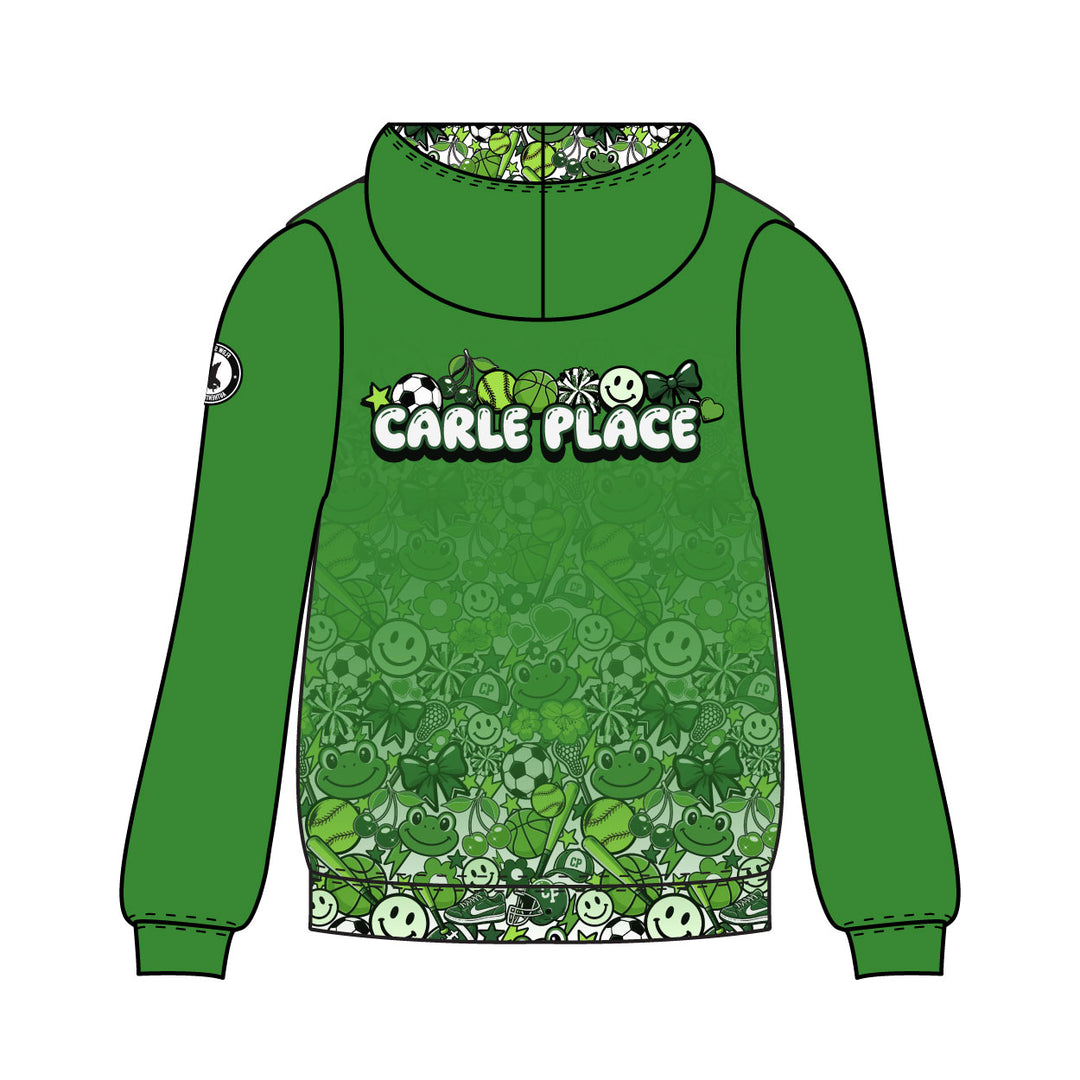 Girls & Womens Carle Place Logo Zipper Hoodie