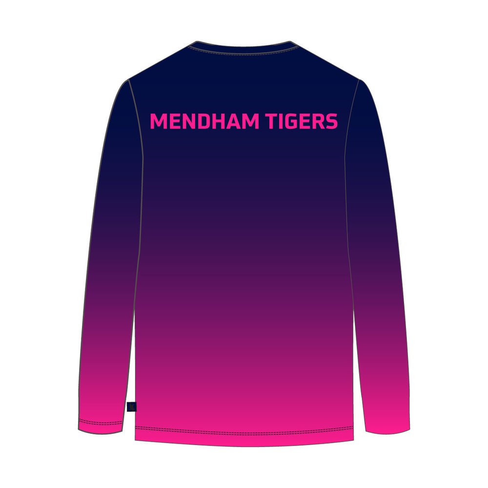 Youth & Adult Mendham Tigers Gradient Long Sleeve Pink Tee Shirt