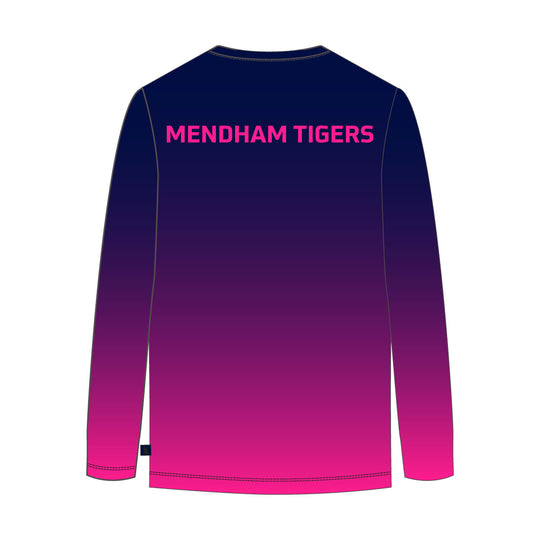 Youth & Adult Mendham Tigers Gradient Long Sleeve Pink Tee Shirt