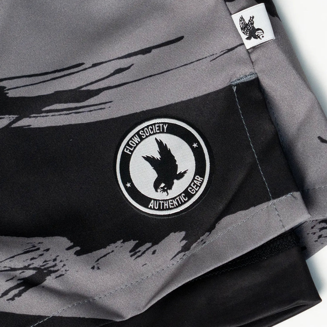 Mens 2-1 Compression Enso Charcoal/Black 7" Shorts