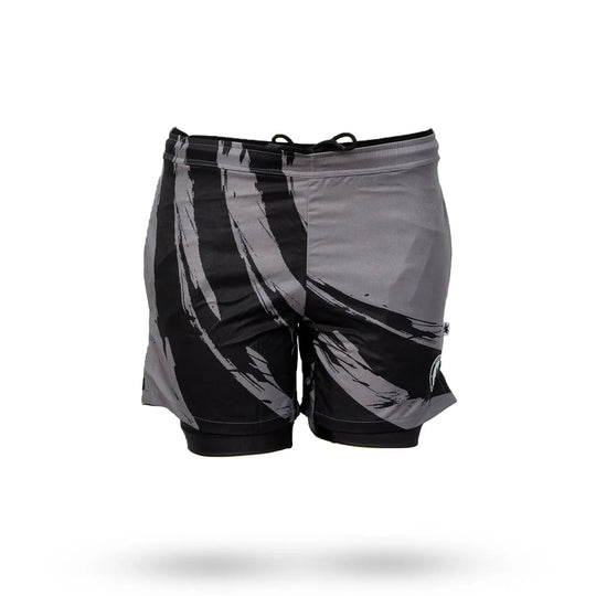 Mens 2-1 Compression Enso Charcoal/Black 7" Shorts