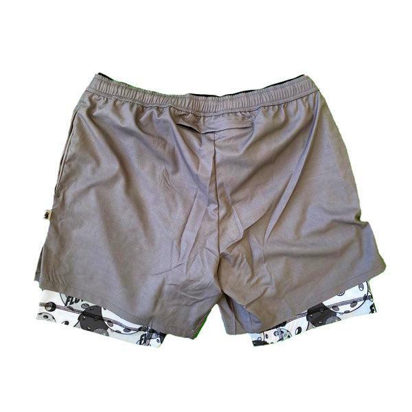 Boys 2-1 Compression Solid Charcoal Motley Short