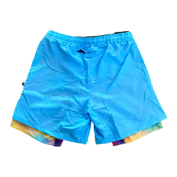 Mens Gradient Sky 2-1 7" Compression Short