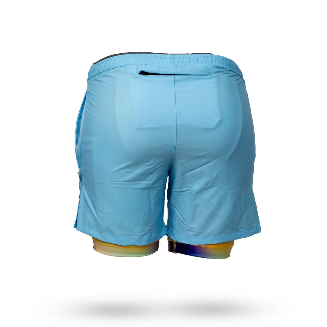 Mens Gradient Sky 2-1 7" Compression Short