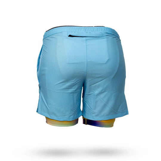Mens Gradient Sky 2-1 7" Compression Short