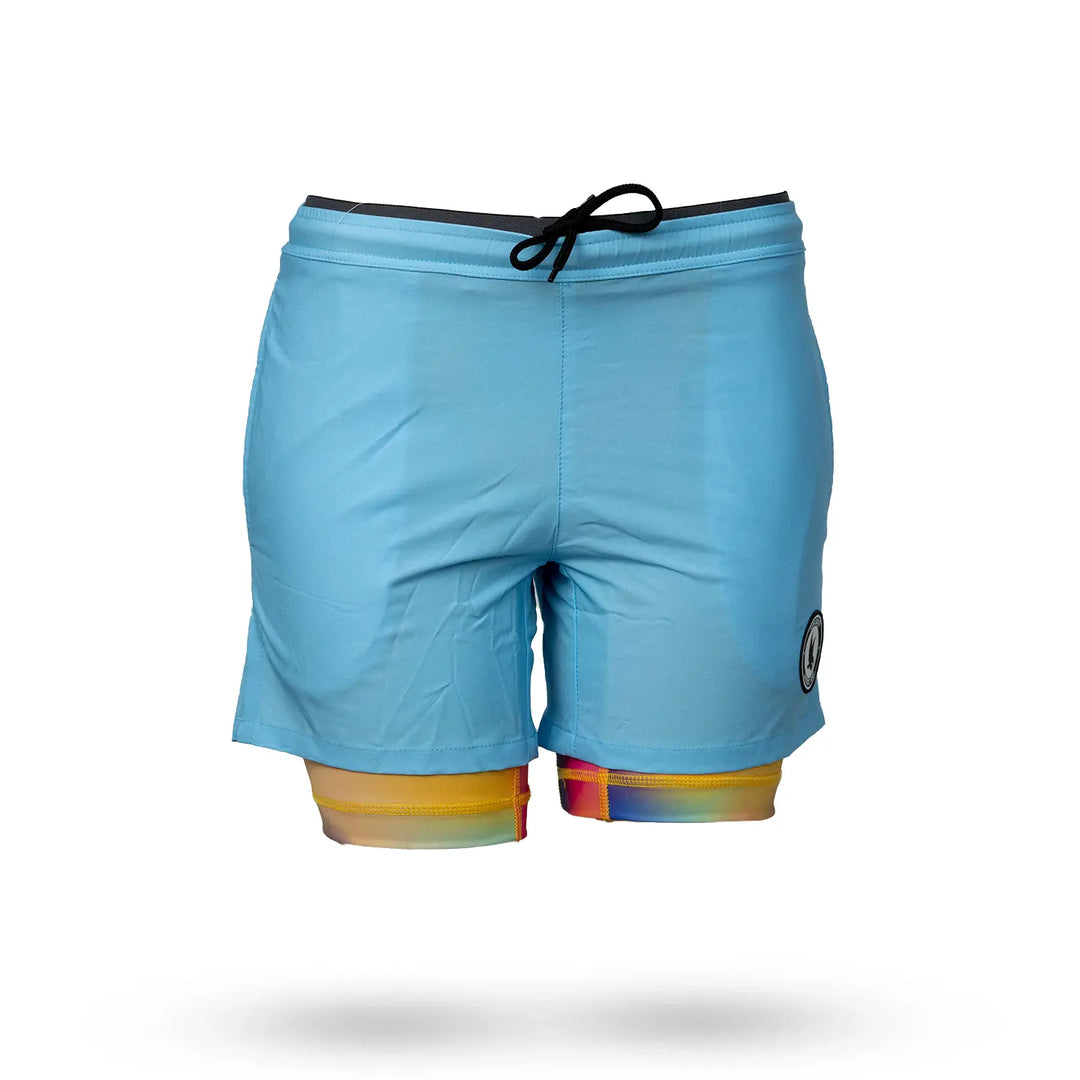 Mens Gradient Sky 2-1 7" Compression Short