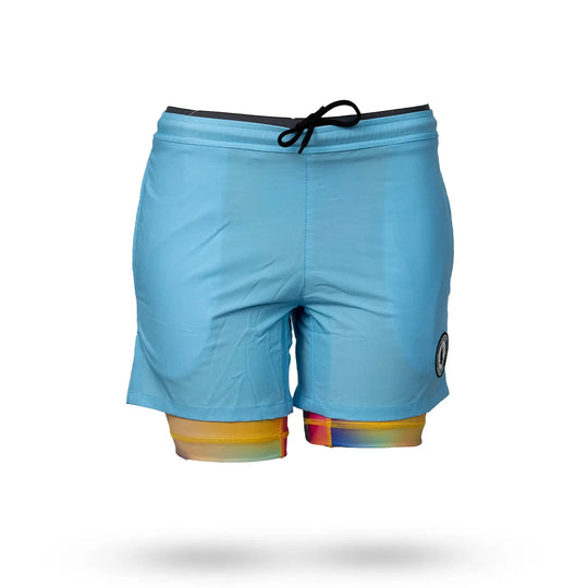 Mens Gradient Sky 2-1 7" Compression Short