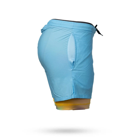 Mens Gradient Sky 2-1 7" Compression Short