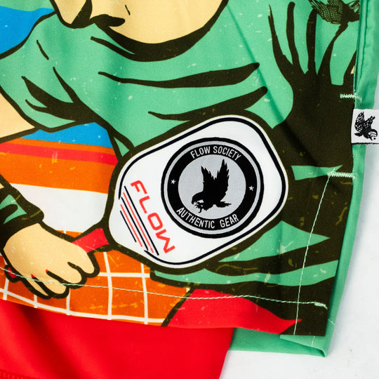 Mens 2-1 Compression Retro Paddle 7" Shorts