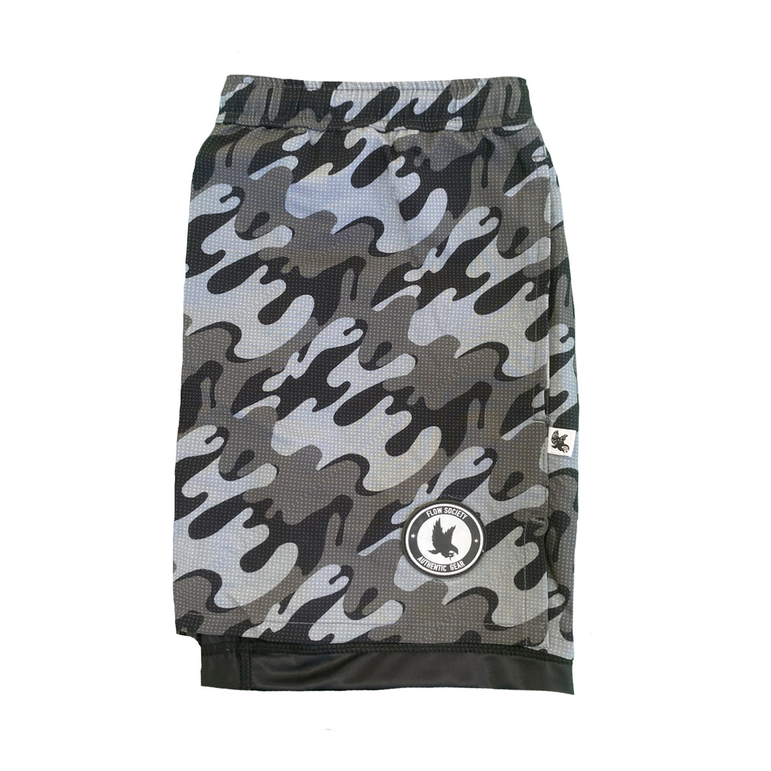 Men’s 2-1 Compression 7" Bubble Camo Shorts