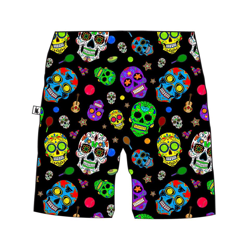 Mens Sugar Skullz Tennis 7" Performance Short