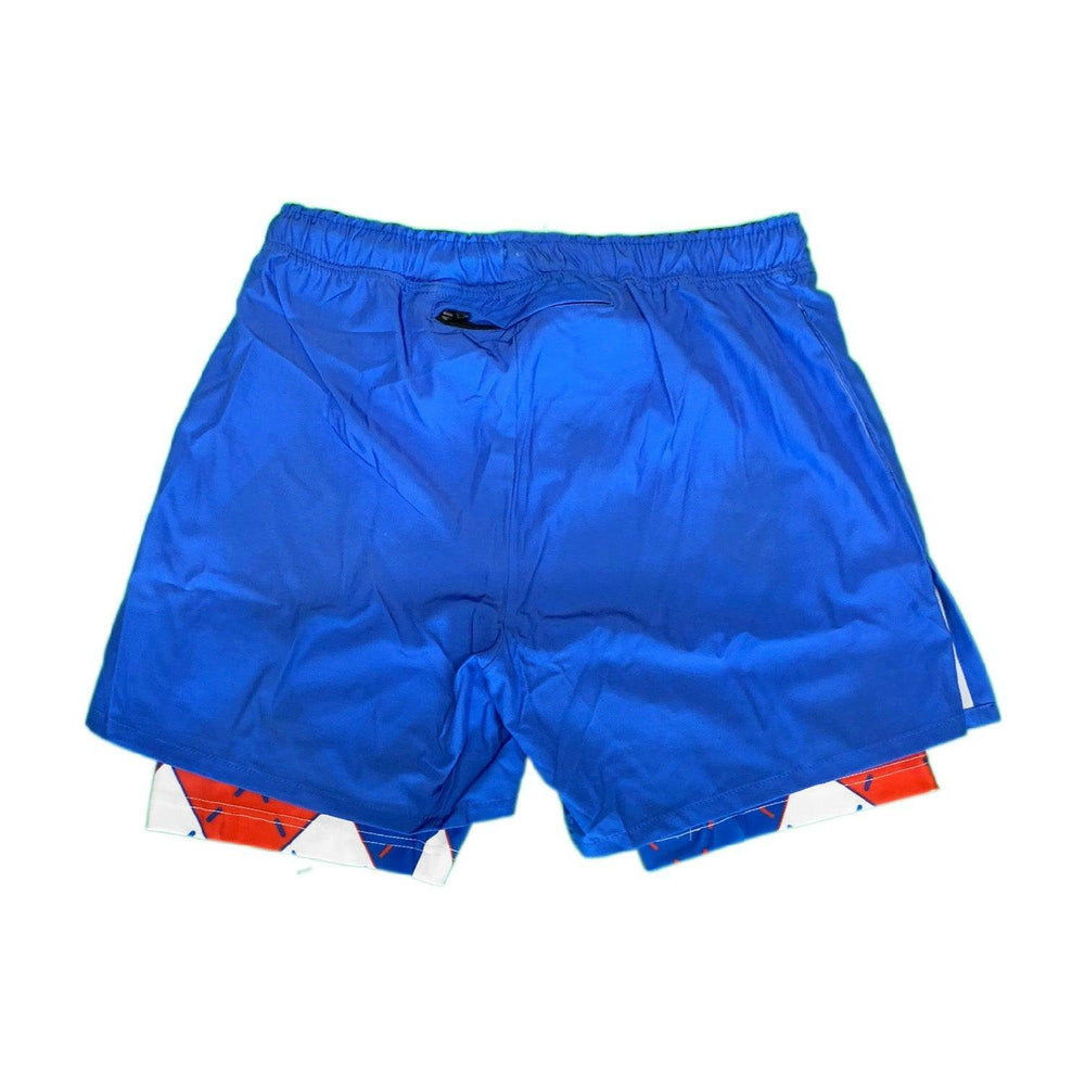 Boys 2-1 Compression Logo Pickleball Blue Short