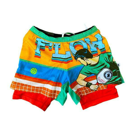 Boys 2-1 Compression Retro Paddle Shorts