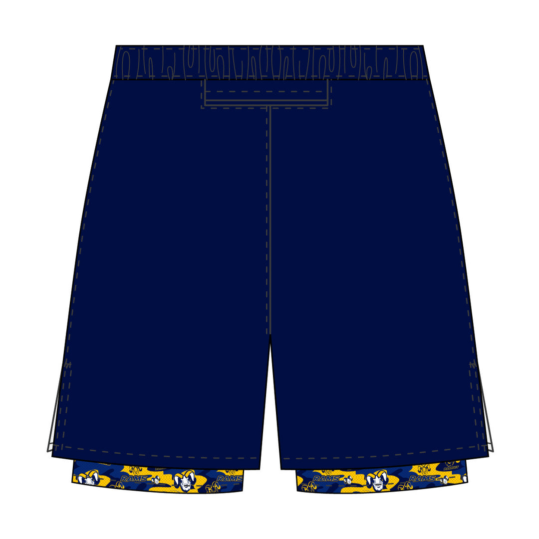 Boys & Mens Ramsey Rams Camo 2-1 Compression Short - 2 colors!