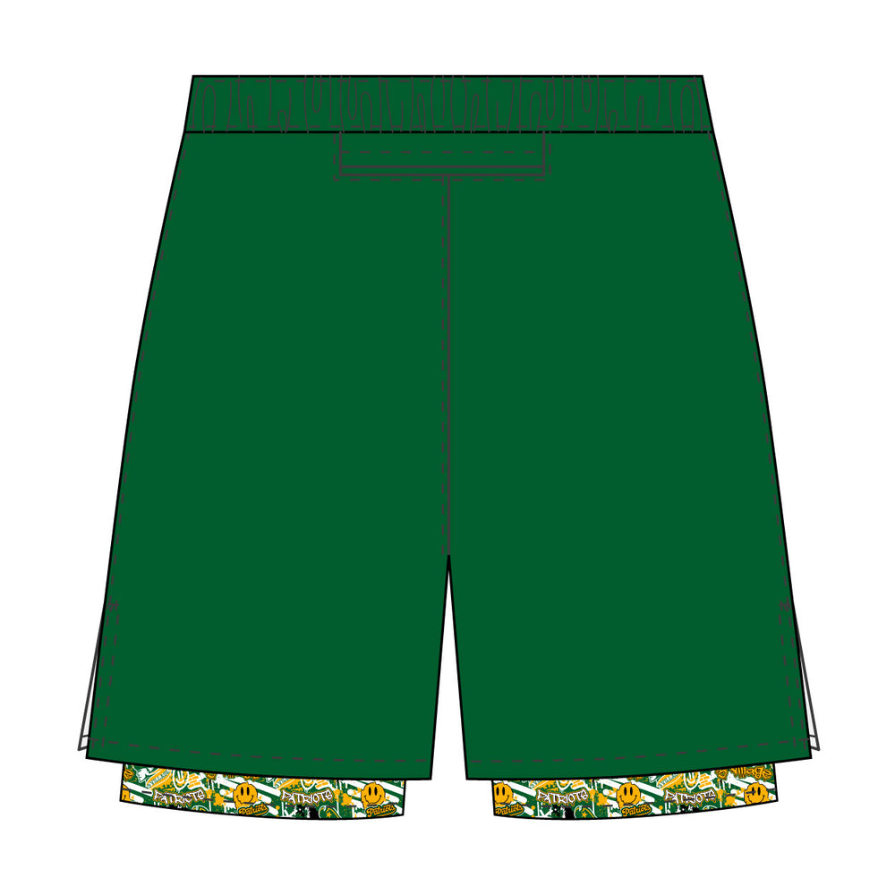 Boys & Mens Three Village 2-1 Compression Graffiti Short