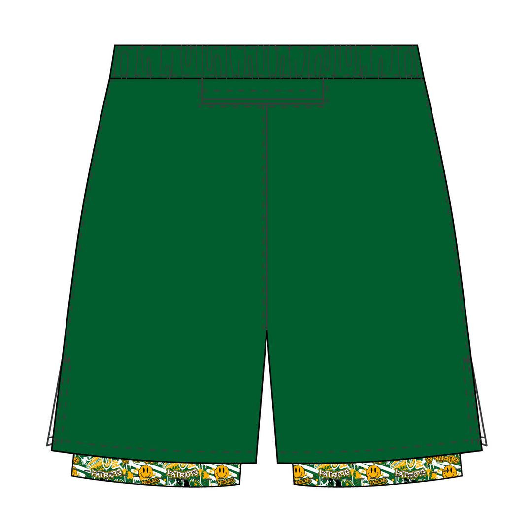 Boys & Mens Three Village 2-1 Compression Graffiti Short