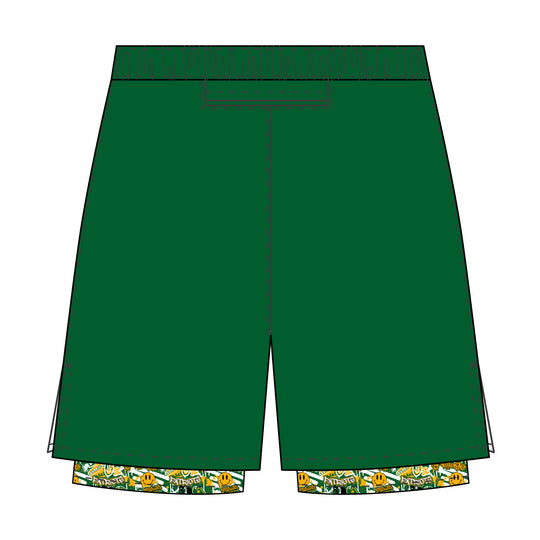 Boys & Mens Three Village 2-1 Compression Graffiti Short