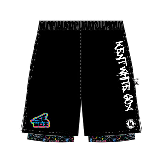 Boys & Mens Kent White Sox Baseball 2-1 Compression 7" Performance Short