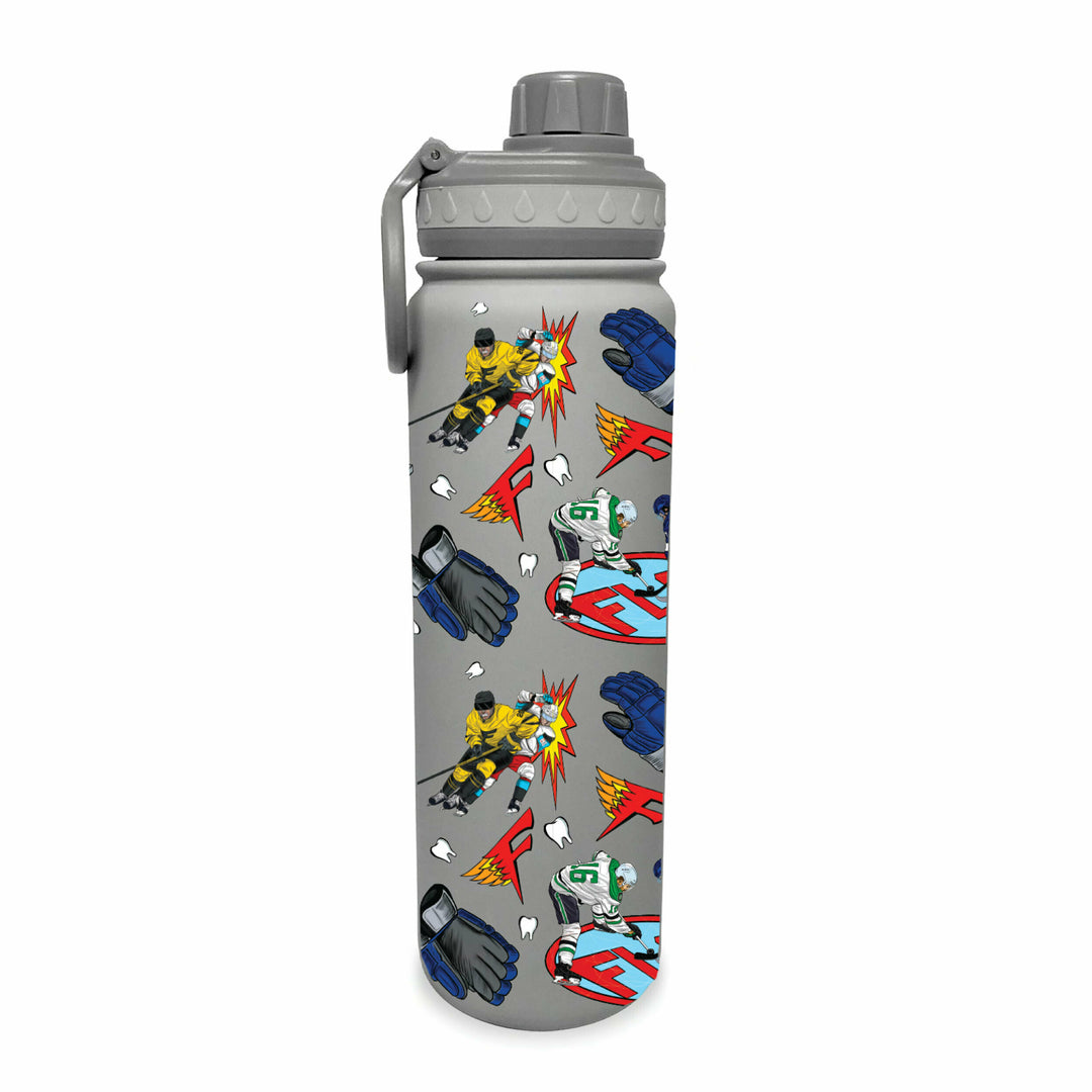 Hip Check Hockey 24oz Stainless Steel Water Bottle