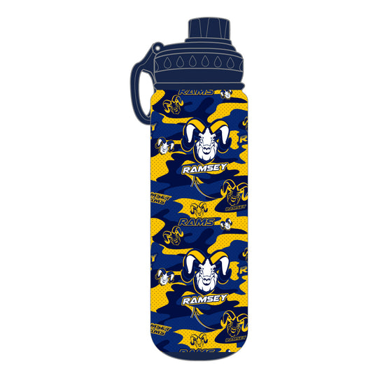 Ramsey Rams Camo 24 oz Stainless Steel Water Bottle - 2 colors!