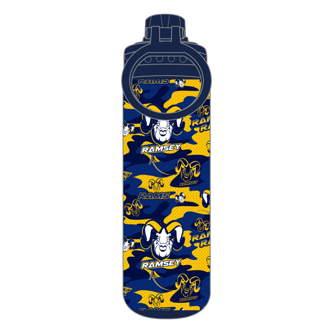 Ramsey Rams Camo 24 oz Stainless Steel Water Bottle - 2 colors!