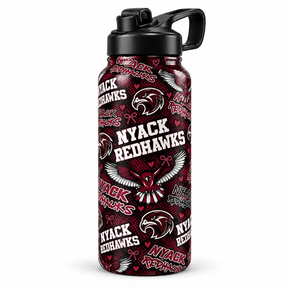 Nyack Redhawks 24 oz Stainless Steel Water Bottle - 2 colors