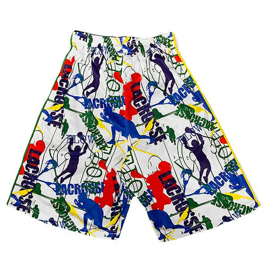 Mens Red, White & Blue Flow Lax Attack Short