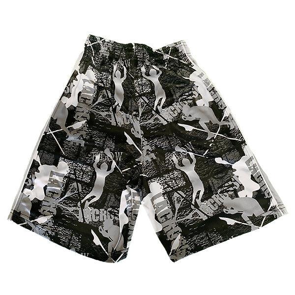 Mens Flow Lax Black & Silver Attack Short