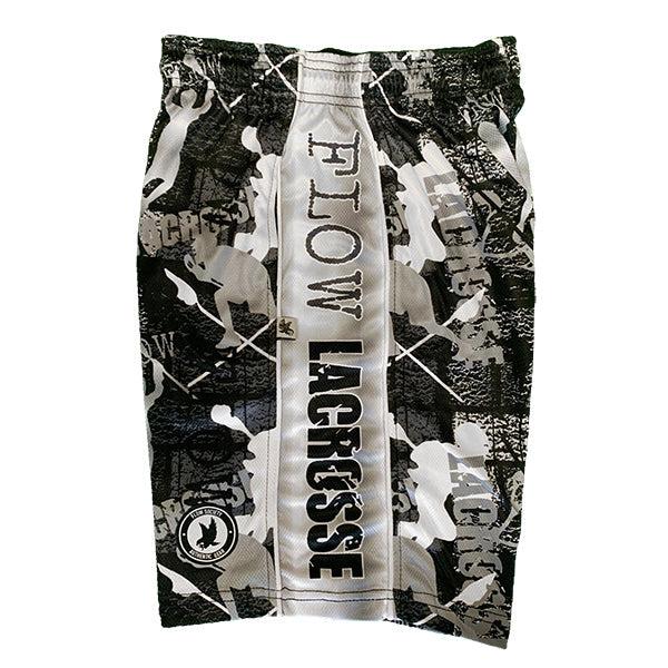 Mens Flow Lax Black & Silver Attack Short